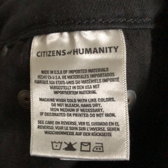 Citizens of Humanity 25 Black Jeans Rocket high rise skinny 5 pocket Excellent - Picture 7 of 9